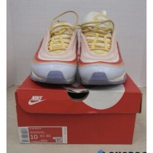 Nike Air Max 97 White Pink Coral Blue Women's Size 10 Sneakers 921733-106